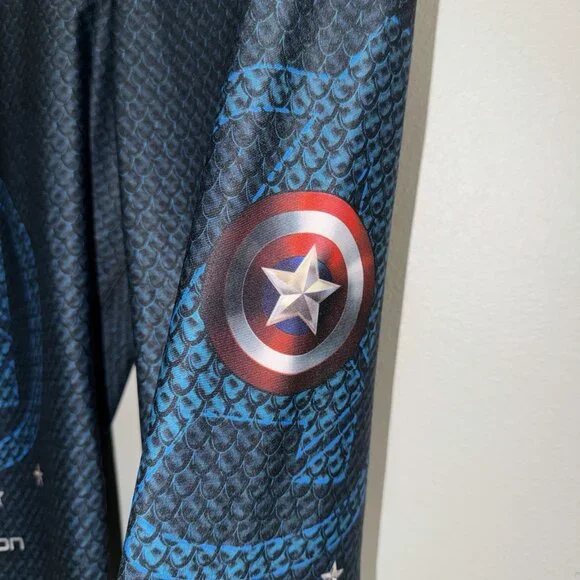 Drakon Captain America Leggings Workout Compression Womens One Size Thick Marvel - Picture 5 of 11